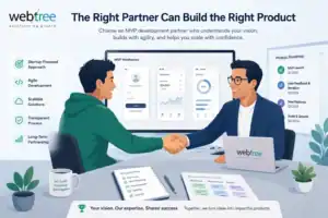 Startup founder selecting an MVP app development company