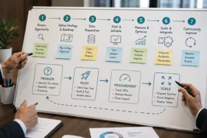 AI implementation strategy for real estate businesses from pilot to scale