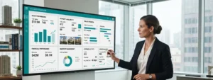 Unified real estate CRM and ERP dashboard for sales finance and operations