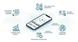 Real estate mobile app integrations with CRM ERP payments and analytics