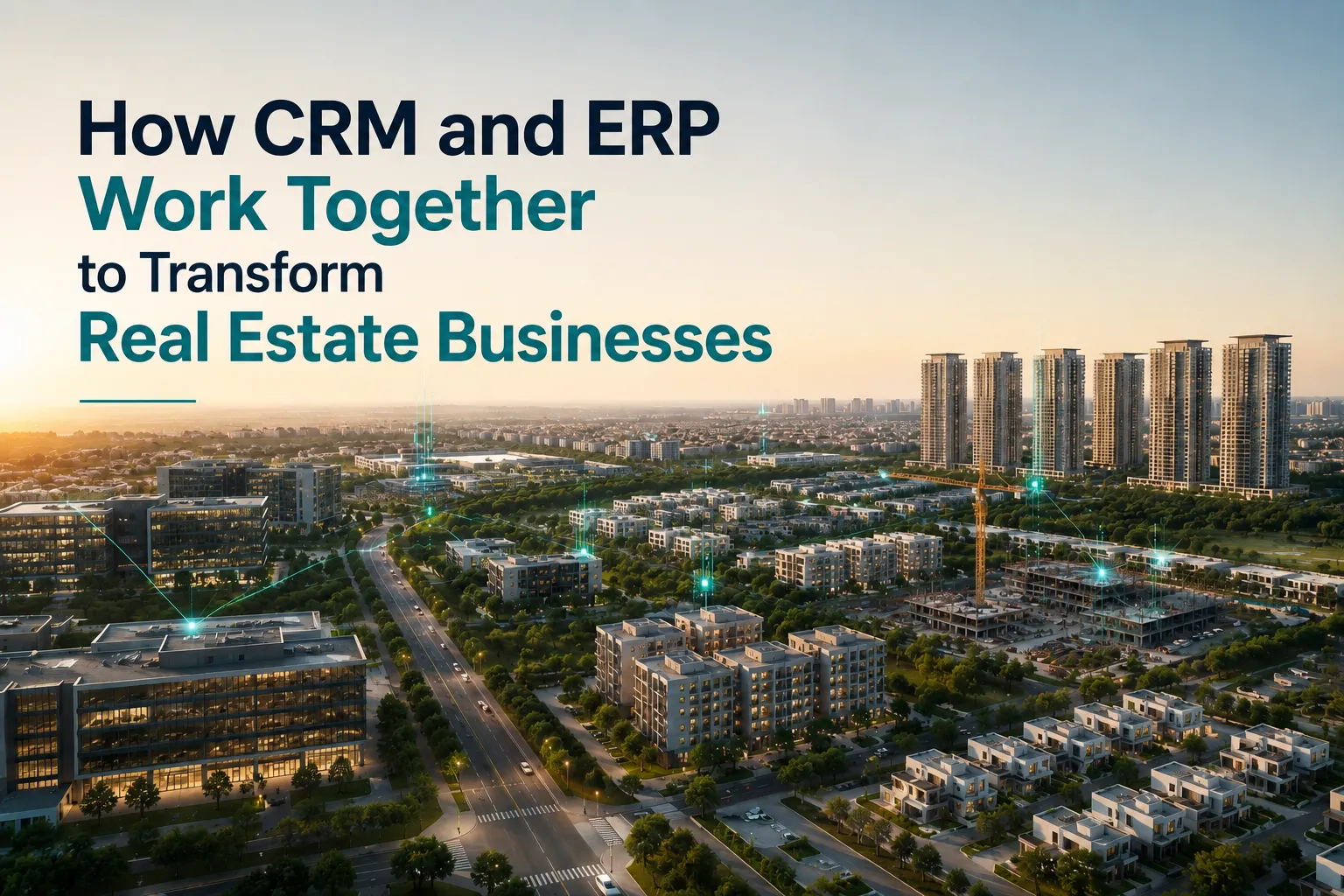 Connected real estate business using CRM and ERP systems