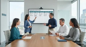 Real estate team planning CRM and ERP implementation
